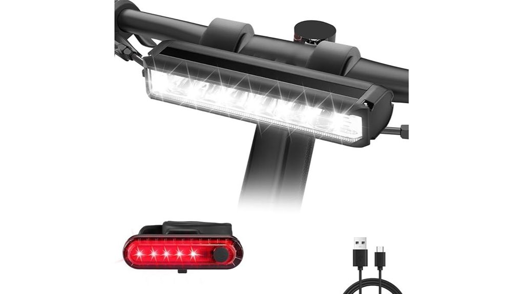 bright waterproof usb bike light