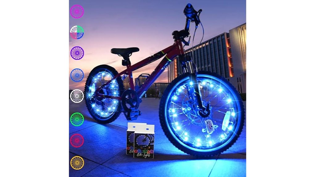 colorful led bike lights