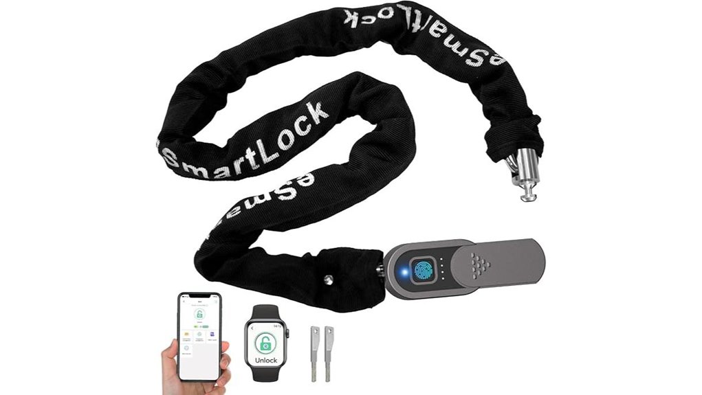 fingerprint bike chain lock