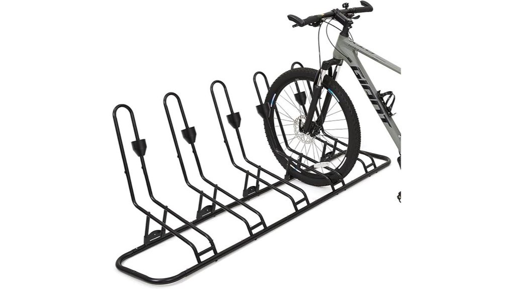 five bike rack with safeguards