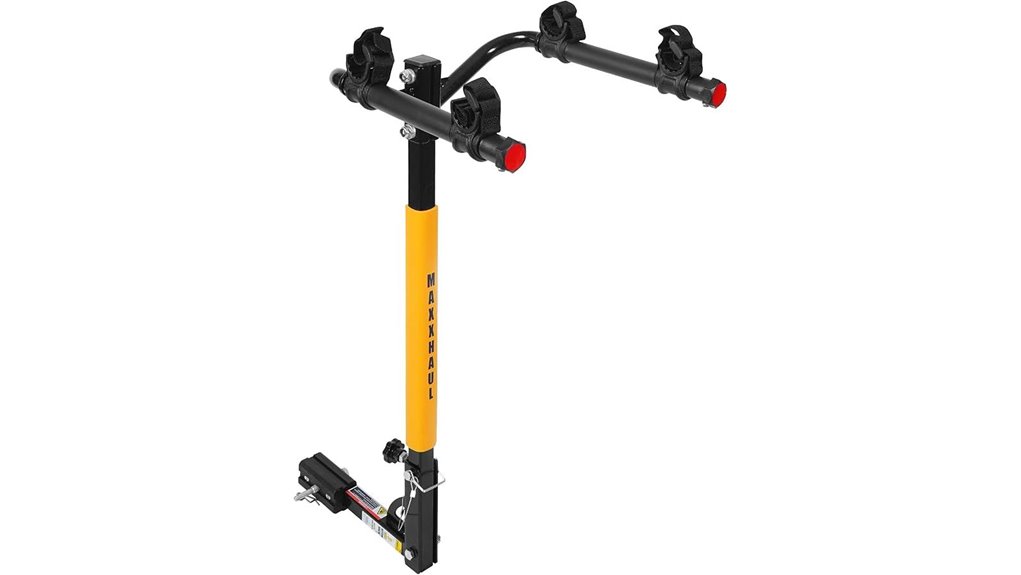 hitch mounted two bike rack