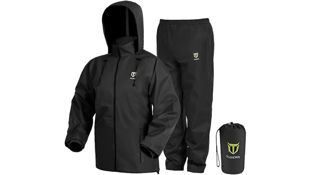 lightweight waterproof rainwear set