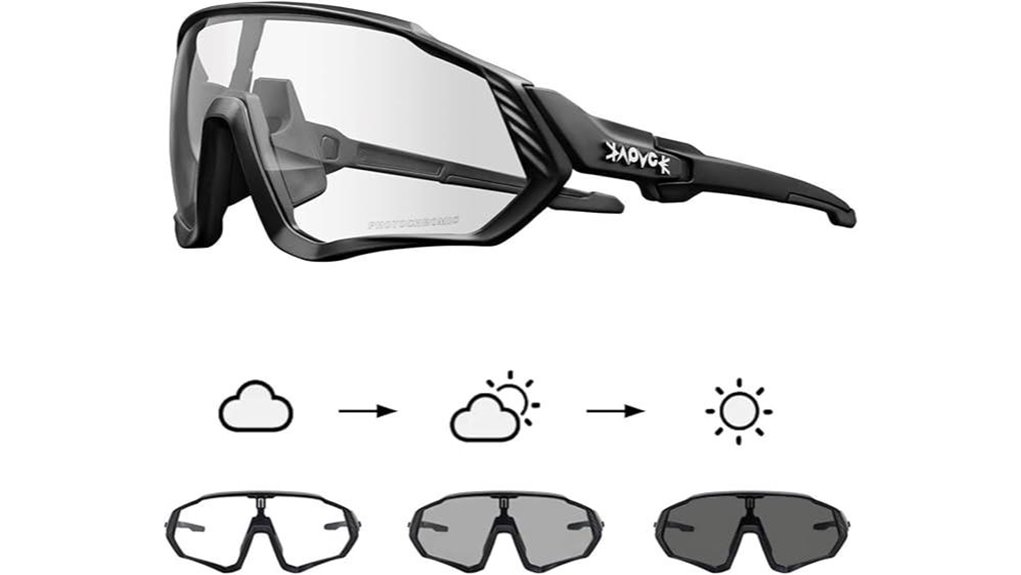 photochromic cycling glasses unisex