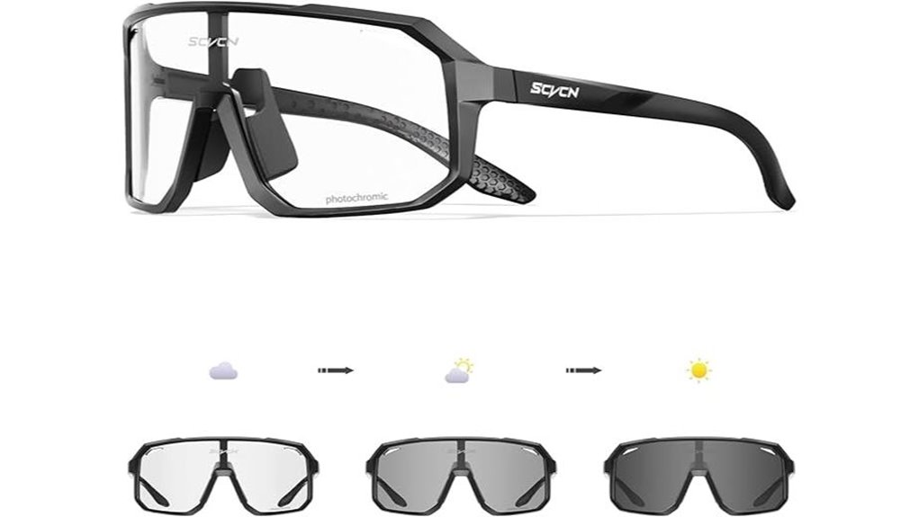 photochromic cycling glasses unisex