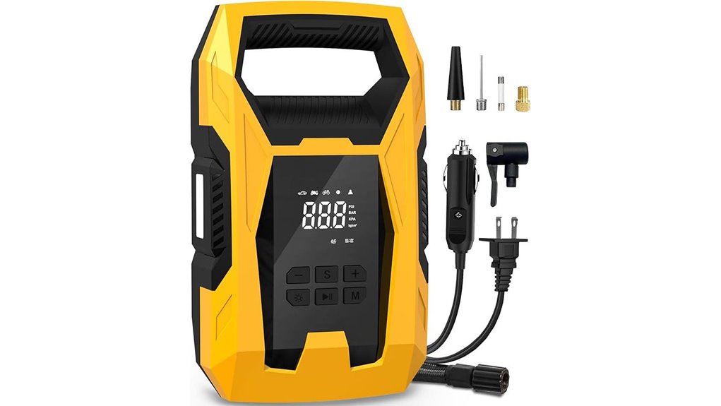 portable tire inflator gauge