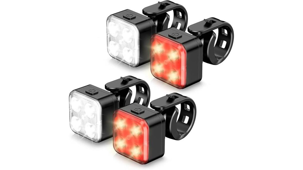 rechargeable bike light set