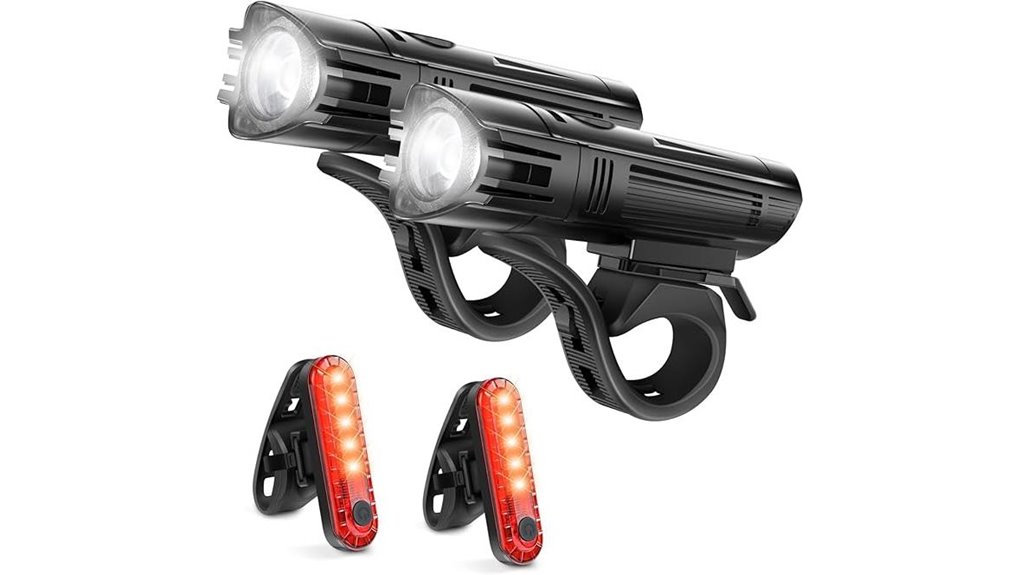 rechargeable bike light set