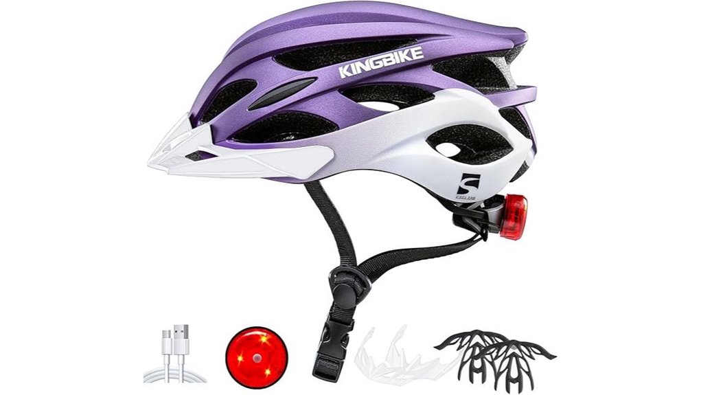 rechargeable helmet with light