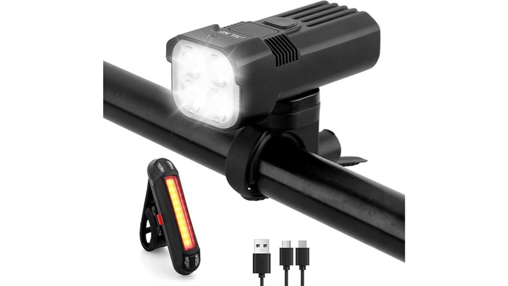 rechargeable usb c bike lights