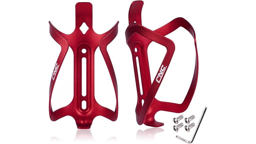 red cnc bike holders