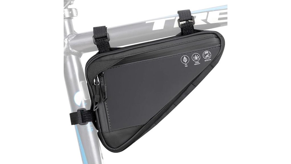 reflective bike frame bag