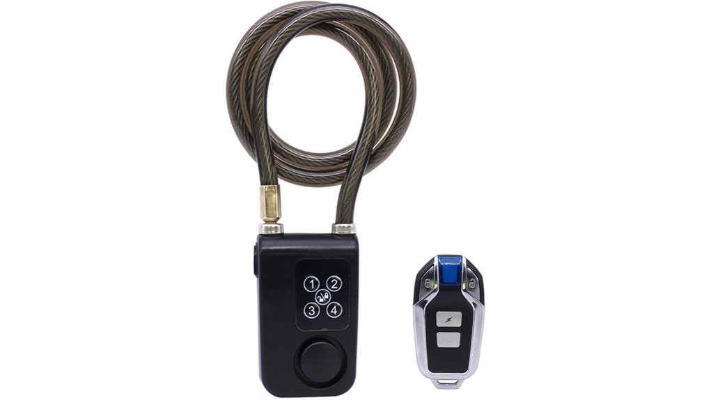 remote alarm bike lock