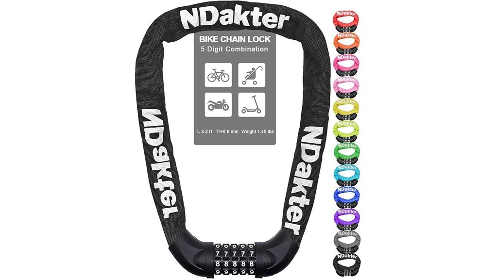 secure 5 digit bike lock