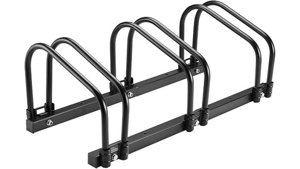 three bike garage stand