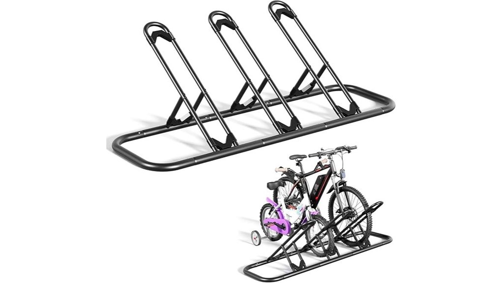 three bike garage storage rack