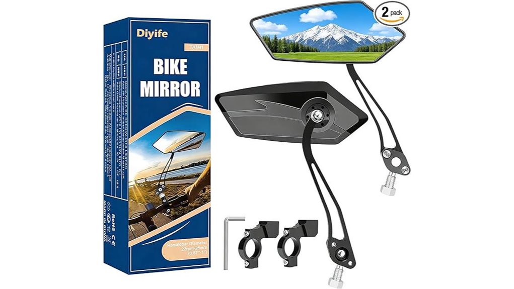 wide angle bike mirrors